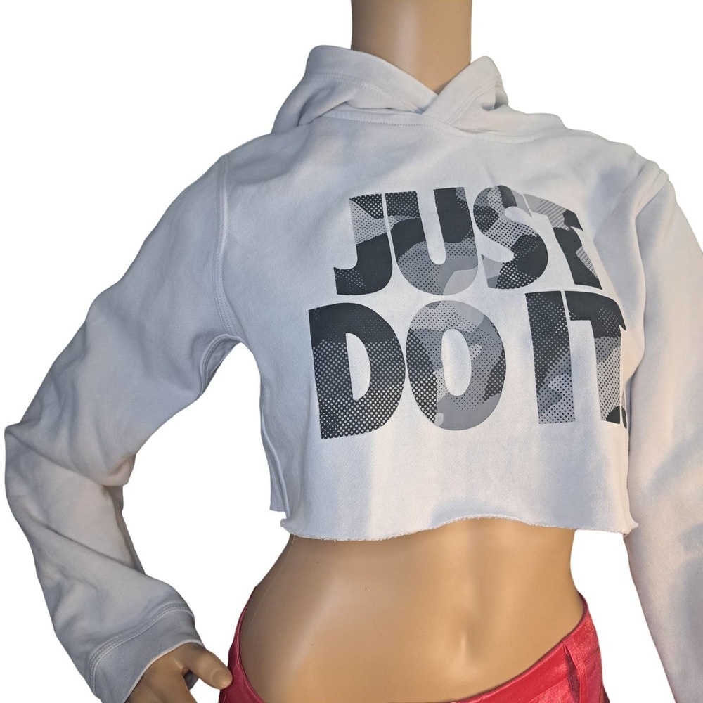 NIKE Crop Top Pullover hoodie Just Do It